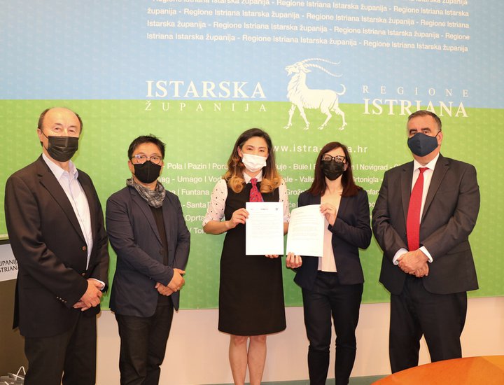 La neoeletta vicepresidente della Regione Istriana Jessica Acquavita ha ricevuto una delegazione della Corea del Sud