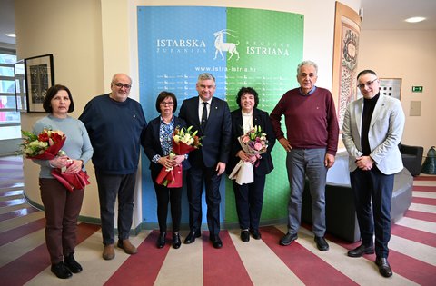Istarski župan Boris Miletić upriličio prijem za djelatnike Istarske županije koji odlaze u mirovinu