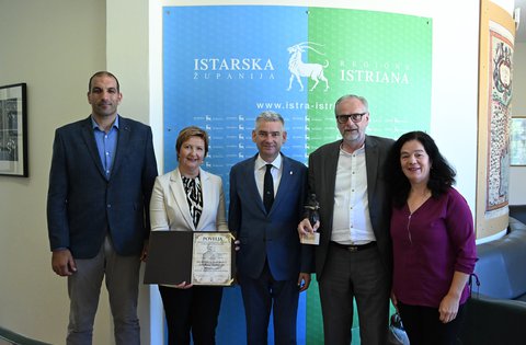 U sjedištu Istarske županije upriličen prijem za Sportske zajednice Istarske županije povodom osvajanja nagrade Hrvatskog olimpijskog odbora