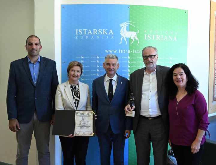 U sjedištu Istarske županije upriličen prijem za Sportske zajednice Istarske županije povodom osvajanja nagrade Hrvatskog olimpijskog odbora