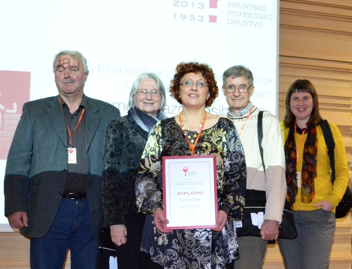 A Sonja Grozić-Živolić il riconoscimento della Società  croata degli psicologi "Marulić: Fiat Psychologia"
