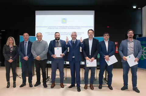 Il presidente della Regione Boris Miletić ha firmato con tutte le città istriane i contratti per il programma "Imprenditore Regione Istriana 2025" con un potenziale di credito di 35 milioni di euro.