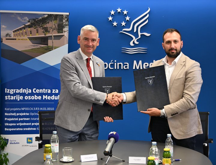 Istarski župan Boris Miletić i načelnik Medulina Ivan Kirac potpisali Pismo namjere za izgradnju Centra za starije osobe Medulin