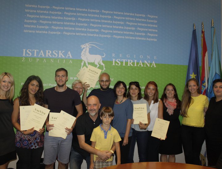 Ricevimento e consegna dei diplomi per il ventesimo anniversario del programma Eurodyssee nella Regione Istriana