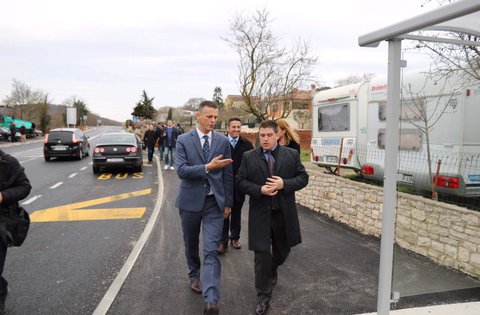 Il Presidente della Regione Istriana e il ministro Butković in visita ai lavori all'infrastruttura stradale in Istria