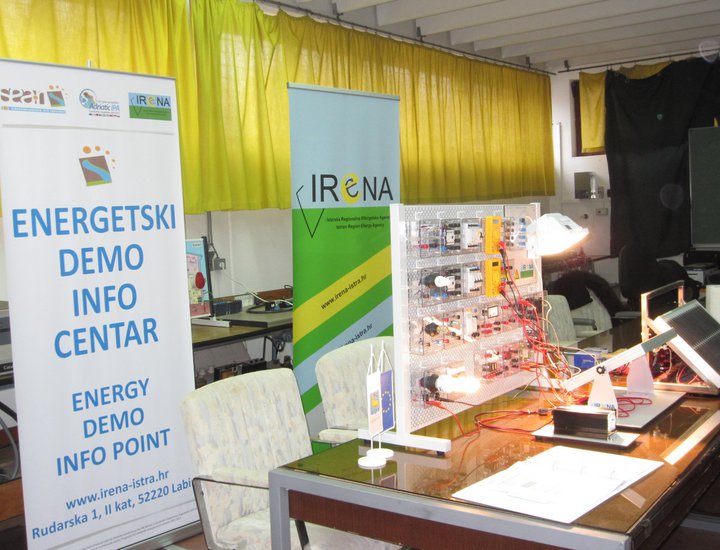 Nella scuola media superiore "Mate Blažina" di Albona è stato installato un modello educativo di centrale fotovoltaica