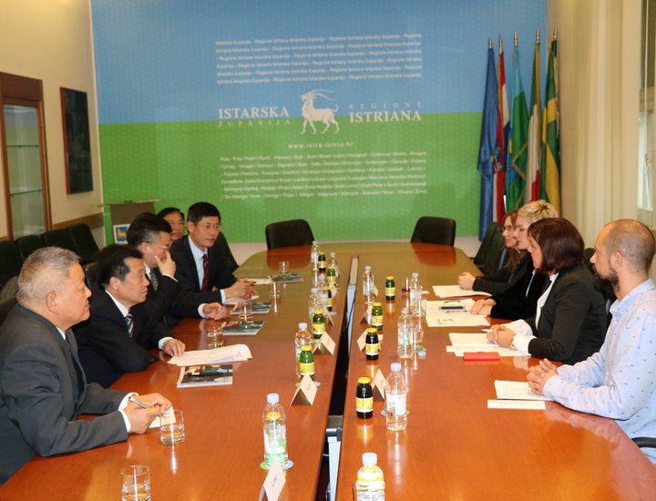 La delegazione della provincia cinese dello Zhejiang in visita alla Regione Istriana